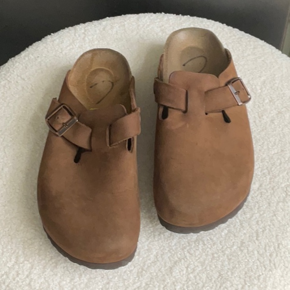 Birkenstock Boston Brown Leather Clog SZ 39.
